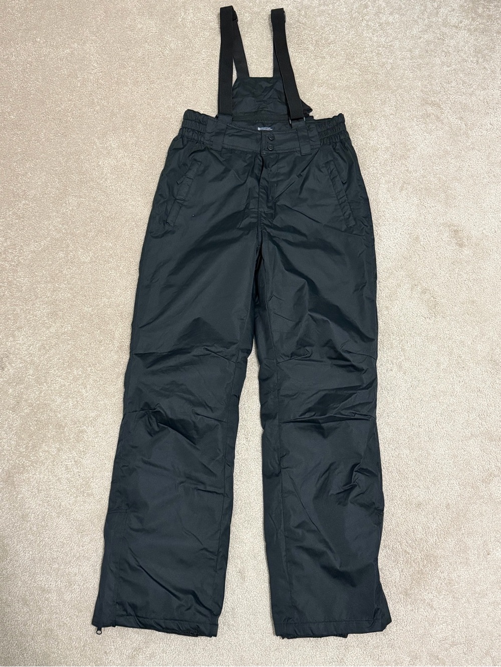 Mountain Warehouse Black Insulated Ski Snow Bib Pants